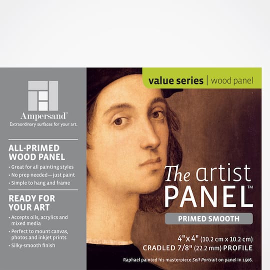 Ampersand&#x2122; The Artist Panels&#x2122; Primed Smooth 7/8&#x22; Cradled Wood Panel